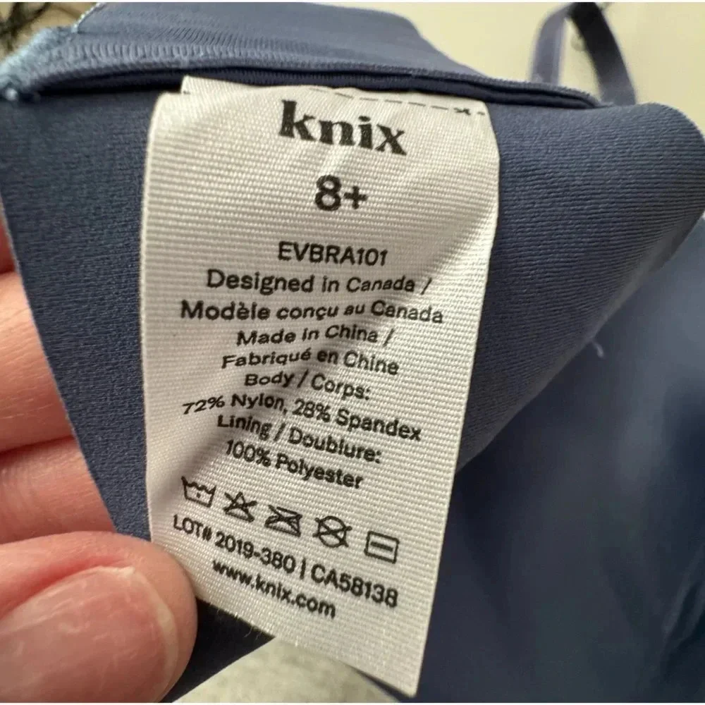 NWT KNIX WingWoman Molded Contour Bra Indigo blue Size 8+ 40-42 F/G